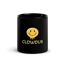 Load image into Gallery viewer, Clowdus Smiles Black Glossy Mug
