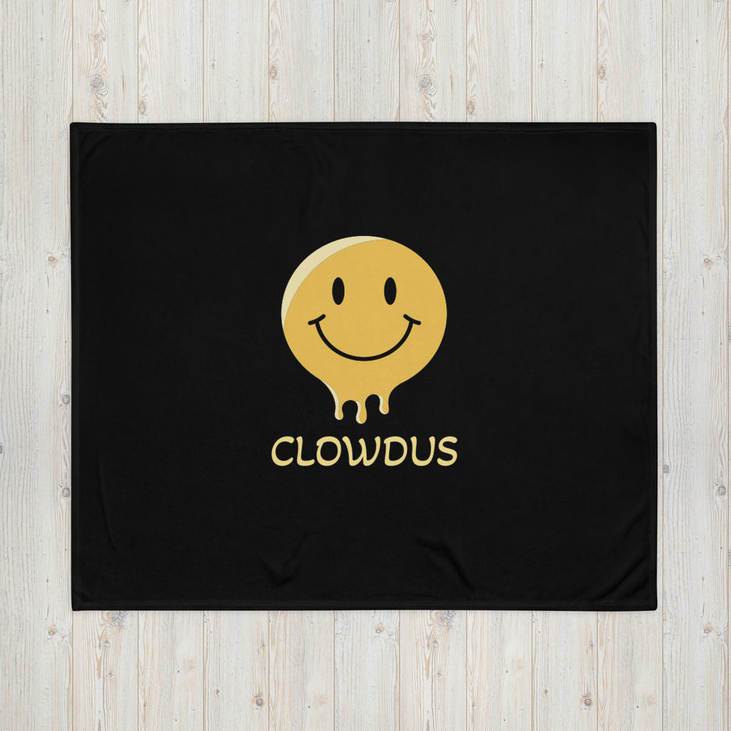Clowdus Smiles Throw Blanket